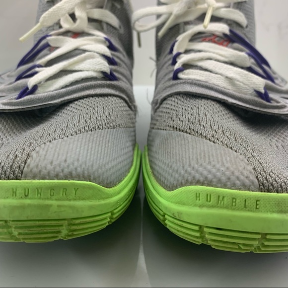 Nike Kyrie 5 Wolf Grey Lime Blast size 3.5 youth - Picture 7 of 13